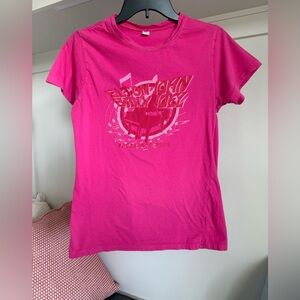 Elton John Billy Joel Face2Face Tour Band Pink Graphic T-Shirt Size Small